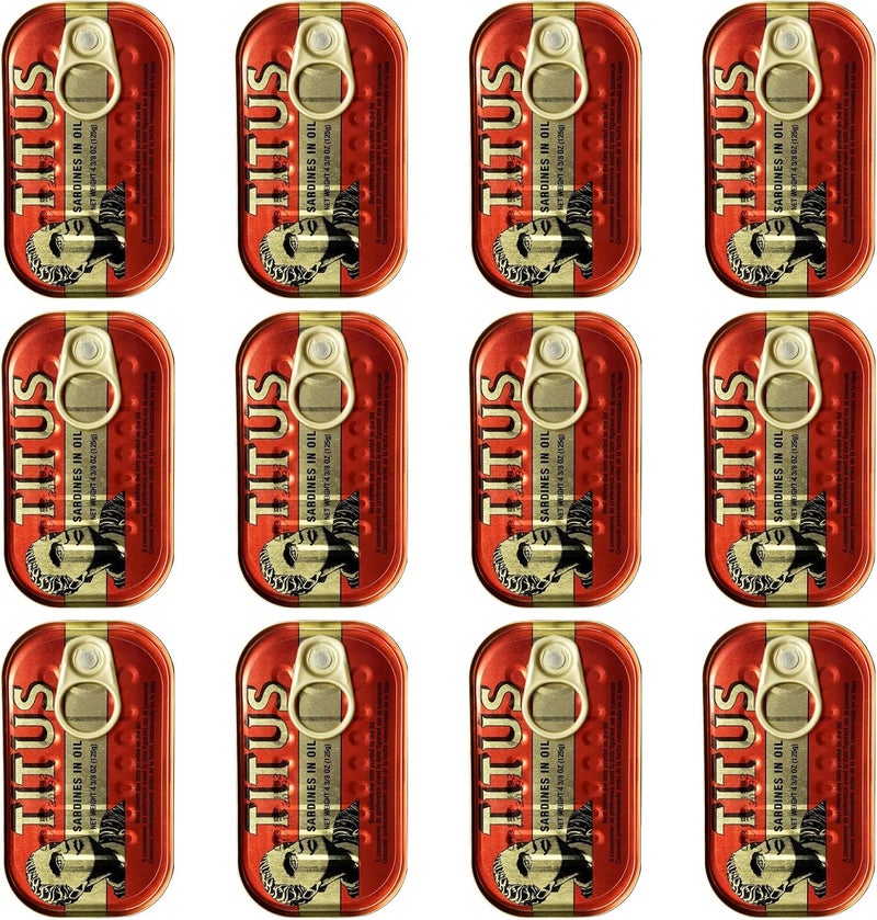 TITUS Meaty Sardines in Soybean Oil - Pack of 12 - Image 1